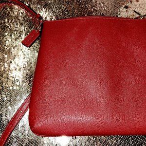 Coach Red Leather Rowan File Bag